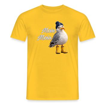 Moin Moin Möwe - Männer T-Shirt - Gelb - Vorne - AI Model Male 178 dark (178cm)