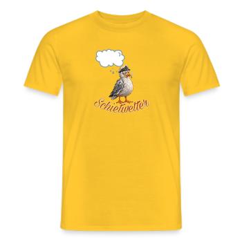 Schietwetter - Männer T-Shirt - Gelb - Vorne - AI Model Male 178 dark (178cm)