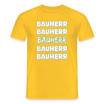Bauherr - Männer T-Shirt - Gelb - Vorne - AI Model Male 178 dark (178cm)