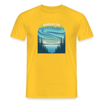 Aurora Polaris Dance Of Northern Lights - Männer T-Shirt - Gelb - Vorne - AI Model Male 178 dark (178cm)