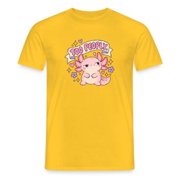 Too Peoply Cute Dragon Sticker - Männer T-Shirt - Gelb - Vorne - AI Model Male 178 dark (178cm)