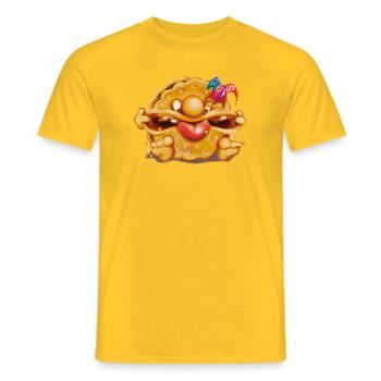 Scherzkeks - Männer T-Shirt - Gelb - Vorne - AI Model Male 178 dark (178cm)