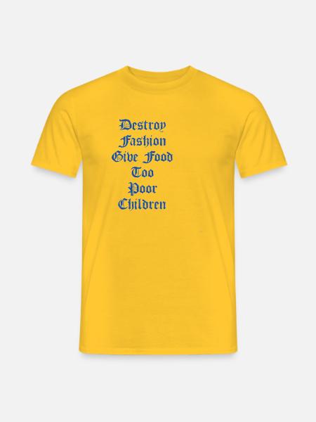 Gotische Proteste: Helfen armen Kindern - Männer T-Shirt - Gelb