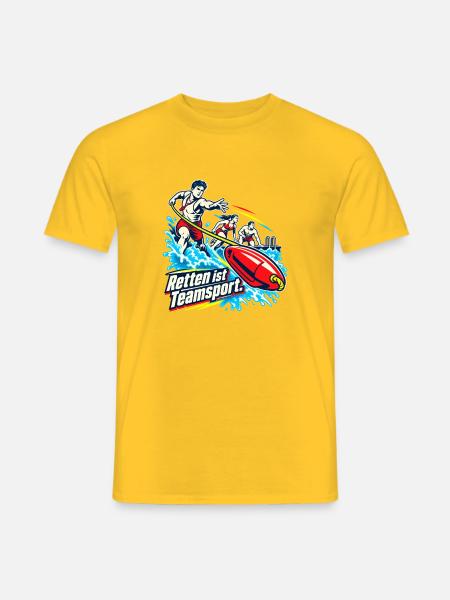Rettungsschwimmer Wasserrettung Lifeguard Team - Männer T-Shirt - Gelb