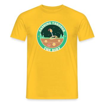 Durch den Dreck rennen Weihnachtsdetektor - Männer T-Shirt - Gelb - Vorne - AI Model Male 178 dark (178cm)