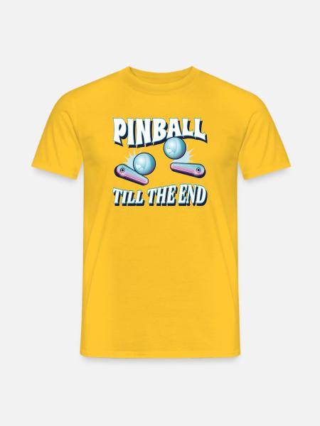 Flipper Flipperautomat Pinballs Arcade Game - Männer T-Shirt - Gelb