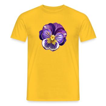 Stiefmütterchenblüte - Männer T-Shirt - Gelb - Vorne - AI Model Male 178 dark (178cm)
