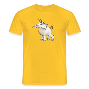 Ziege - Männer T-Shirt - Gelb - Vorne - AI Model Male 178 dark (178cm)