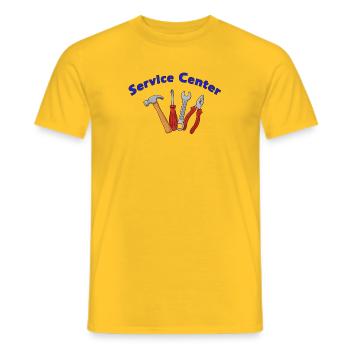 Service Center - Männer T-Shirt - Gelb - Vorne - AI Model Male 178 dark (178cm)