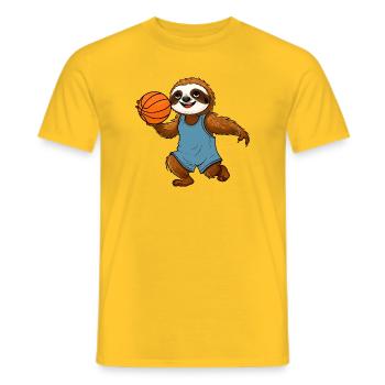 Faultiere Basketball - Männer T-Shirt - Gelb - Vorne - AI Model Male 178 dark (178cm)