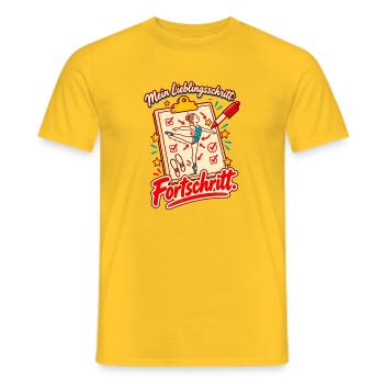 Tanzlehrer Tanzlehrerin Geschenk Fortschritt - Männer T-Shirt - Gelb - Vorne - AI Model Male 178 dark (178cm)