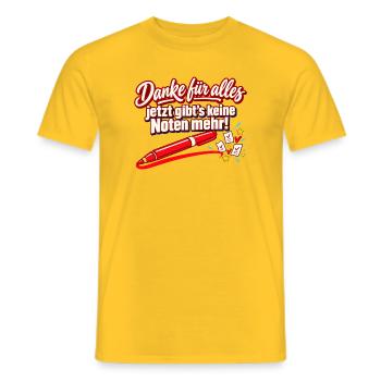 Ruhestand Lehrer Abschiedsgeschenk Danke - Männer T-Shirt - Gelb - Vorne - AI Model Male 178 dark (178cm)