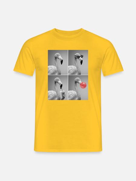 Flamingos Flamingo - Männer T-Shirt - Gelb