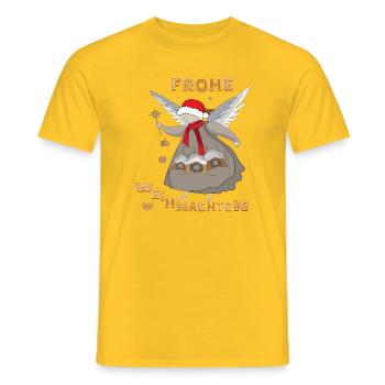 Frohe Weihnachten - Männer T-Shirt - Gelb - Vorne - AI Model Male 178 dark (178cm)
