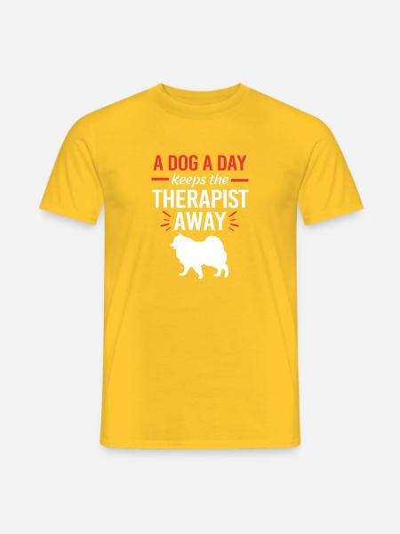 Therapiehund - Männer T-Shirt - Gelb