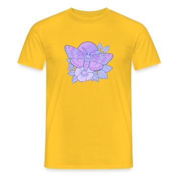 Mystic Skull Moth Pastellpastell - Männer T-Shirt - Gelb - Vorne - AI Model Male 178 dark (178cm)