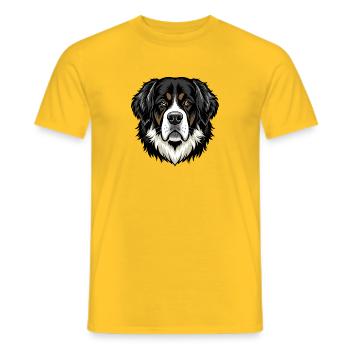 Bernhardiner Hundekopf - Männer T-Shirt - Gelb - Vorne - AI Model Male 178 dark (178cm)