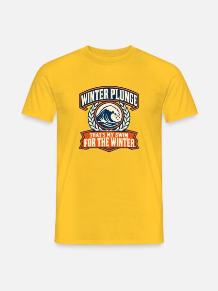 Winter Sprung Kaltwasser-challenge Schwimmfinisher - Männer T-Shirt - Gelb