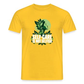 Mentale Gesundheit Bewusstsein Selbstfürsorge - Männer T-Shirt - Gelb - Vorne - AI Model Male 178 dark (178cm)