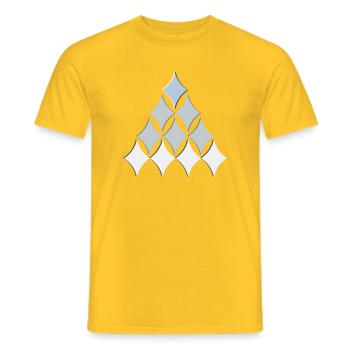 Diamanten Baum Muster - Männer T-Shirt - Gelb - Vorne - AI Model Male 178 dark (178cm)