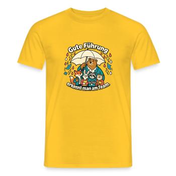 Chef Chefin Geschenk Gute Führung Team - Männer T-Shirt - Gelb - Vorne - AI Model Male 178 dark (178cm)