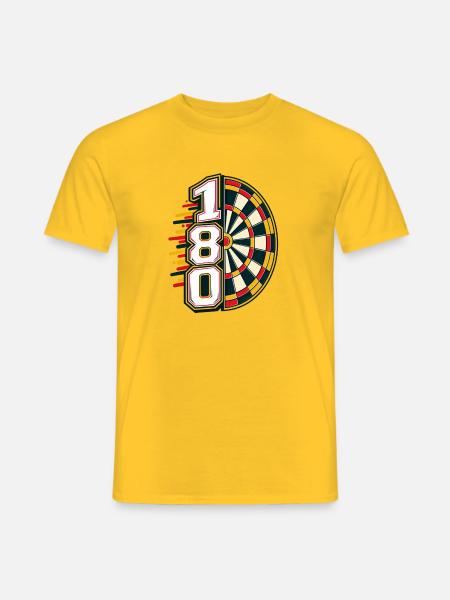 180 Dartboard Kraftgrafik - Männer T-Shirt - Gelb