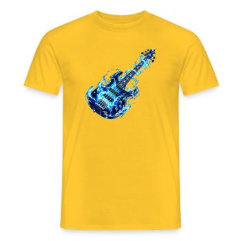 Frostfeuer-Basspuls - Männer T-Shirt - Gelb - Vorne - AI Model Male 178 dark (178cm)