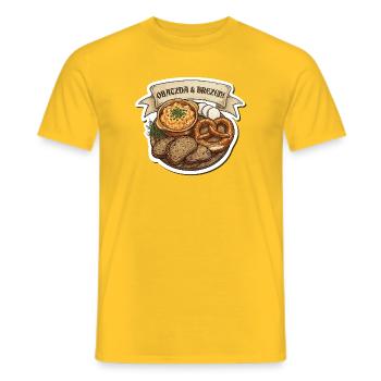 Obazda & Brezen Snackplatte - Männer T-Shirt - Gelb - Vorne - AI Model Male 178 dark (178cm)