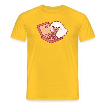 Süßer Geist liebt es, Peperoni-Pizza zu essen - Männer T-Shirt - Gelb - Vorne - AI Model Male 178 dark (178cm)