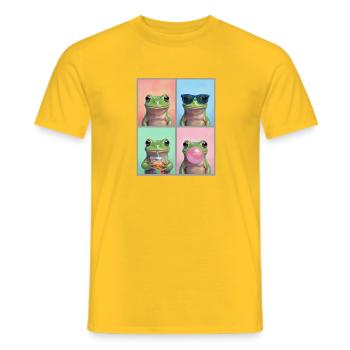 Frösche Frosch - Männer T-Shirt - Gelb - Vorne - AI Model Male 178 dark (178cm)