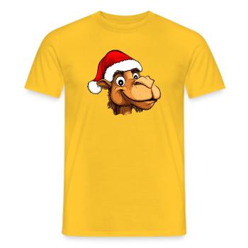 Kamele Christmas - Männer T-Shirt - Gelb - Vorne - AI Model Male 178 dark (178cm)