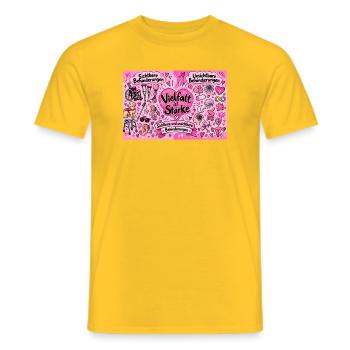 Vielfalt ist Stärke Herzdesign - Männer T-Shirt - Gelb - Vorne - AI Model Male 178 dark (178cm)