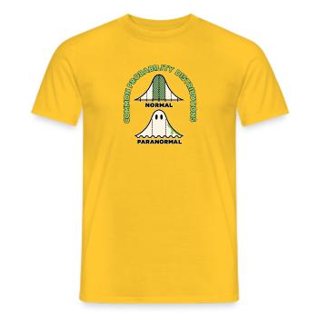 Normal oder paranormal - Männer T-Shirt - Gelb - Vorne - AI Model Male 178 dark (178cm)