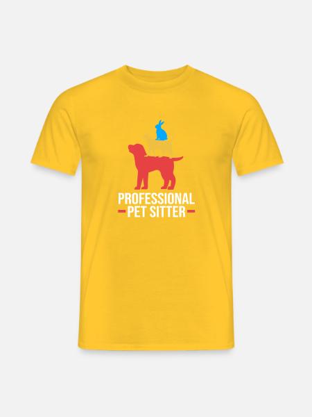 Haustier Sitter Haustiere Babysitter - Männer T-Shirt - Gelb