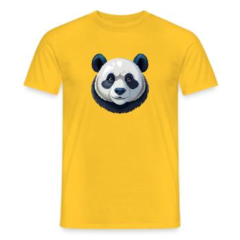 Pandakopf - Männer T-Shirt - Gelb - Vorne - AI Model Male 178 dark (178cm)