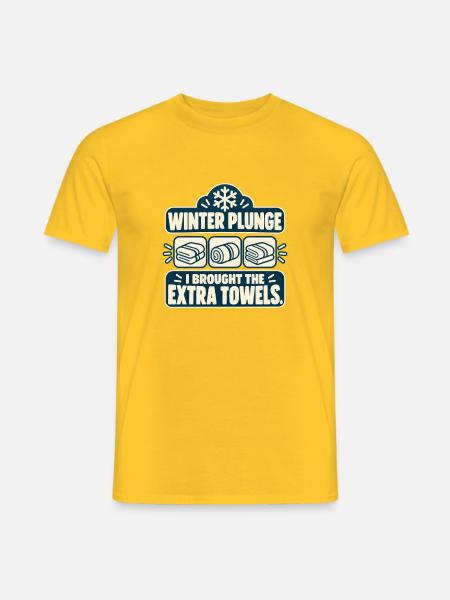Winter Sprung Kaltwasser-challenge Schwimmfinisher - Männer T-Shirt - Gelb