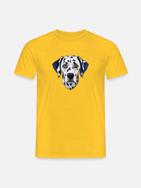 Dalmatinerkopf - Männer T-Shirt - Gelb