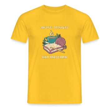 Häkeln Meine Auszeit Hat Maschen - Männer T-Shirt - Gelb - Vorne - AI Model Male 178 dark (178cm)