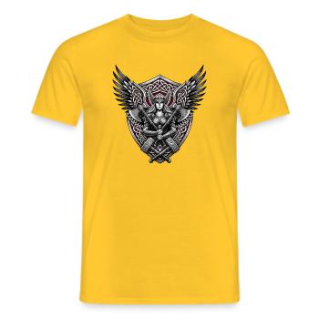  Vikinger Wächter der Runenkrone - Männer T-Shirt - Gelb - Vorne - AI Model Male 178 dark (178cm)