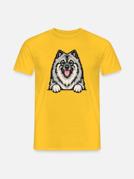 Wolfsspitz - Männer T-Shirt - Gelb
