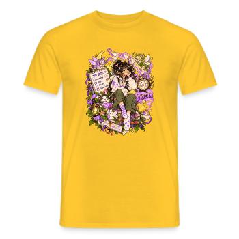 Organisiertes Chaos und Aufschieben × Féerie und... - Männer T-Shirt - Gelb - Vorne - AI Model Male 178 dark (178cm)