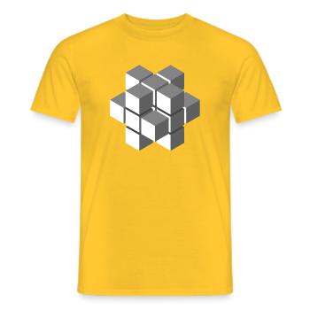 Iso-Kreuz 226 - Männer T-Shirt - Gelb - Vorne - AI Model Male 178 dark (178cm)