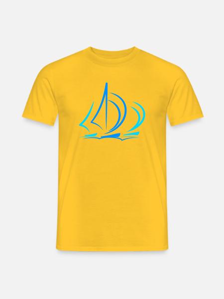 Segelboot Segler Geschenk Kapitän - Männer T-Shirt - Gelb