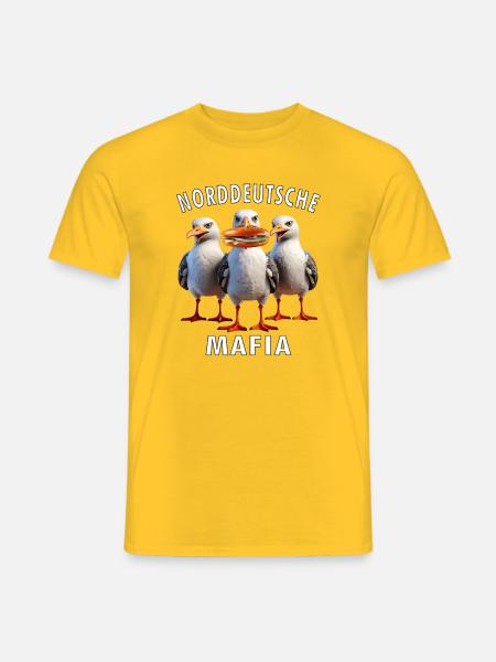 Möven Fischbrötchen Diebe - Männer T-Shirt - Gelb