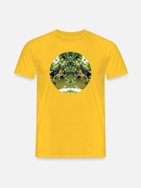 Natur Mandala  - Männer T-Shirt - Gelb