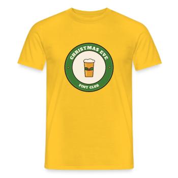 Heiligabend-Pint-Club - Männer T-Shirt - Gelb - Vorne - AI Model Male 178 dark (178cm)