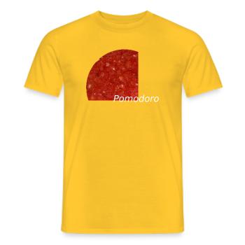 Runde Pizzasauce - Männer T-Shirt - Gelb - Vorne - AI Model Male 178 dark (178cm)