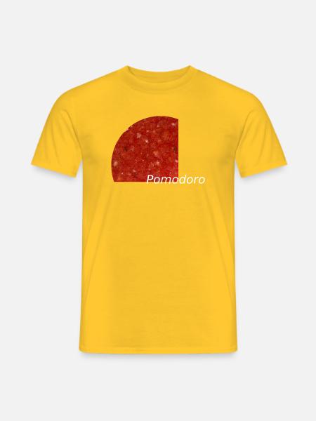 Runde Pizzasauce - Männer T-Shirt - Gelb