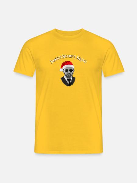 Santa's Security Squad - Bodyguard mit Mütze - Männer T-Shirt - Gelb