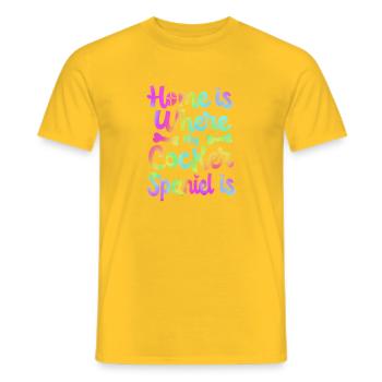Cocker Spaniel Mama Hundemama - Männer T-Shirt - Gelb - Vorne - AI Model Male 178 dark (178cm)